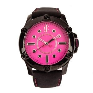 JUICY COUTURE 1900934 SURFSIDE WOMEN'S 42MM BLACK LEATHER STRAP QUARTZ WATCH